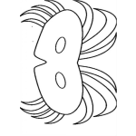 Dibujo para colorear Antifaz De Carnaval Para Imprimir Recortar Y Colorear Mascara Recortable De Carnabal