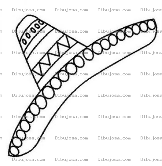 Dibujo para colorear Dibujo de sombrero charro