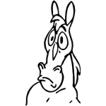 Dibujo para colorear Dibujo De Caballo Enojado Para Pintar Y Colorear