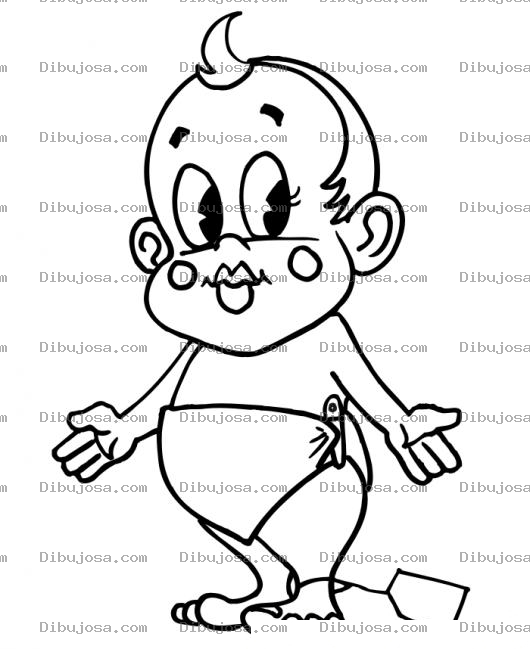 Dibujo para colorear Bebe En Venta Dibujo De Bebe Con Etiqueta De Precio Para Pintar Y Colorear