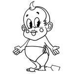 Dibujo para colorear Bebe En Venta Dibujo De Bebe Con Etiqueta De Precio Para Pintar Y Colorear