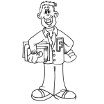 Dibujo para colorear Dibujo De Fernando En La Universidad Para Pintar Y Colorear Estudiante Universitario Contento
