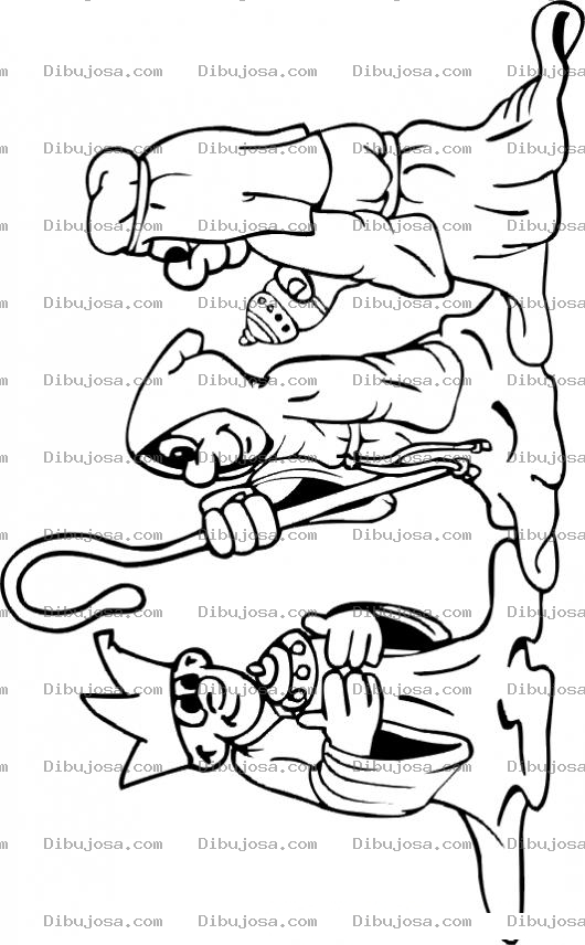 Dibujo para colorear Los 3 Reyes Magos Para Colorear
