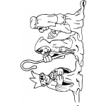 Dibujo para colorear Los 3 Reyes Magos Para Colorear