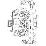 Dibujo para colorear Regalosdenavidad Dibujo De Familia Repartiendose Regalos En La Noche De Navidad Para Pintar Y Colorear