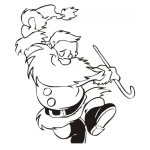 Dibujo para colorear Dibujo De Santaclaus Bailando Para Pintar Y Colorear Santa Bailador