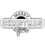 Dibujo para colorear Rotulo De Merrychristmas Para Pintar Y Colorear