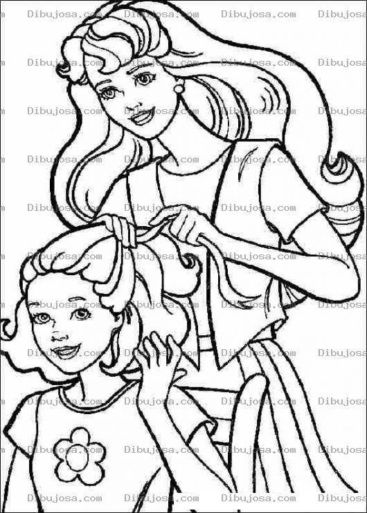 Dibujo para colorear Barbie para Pintar