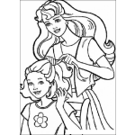 Dibujo para colorear Barbie para Pintar