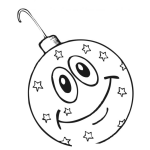 Dibujo para colorear Dibujo De Adornito De Arbol De Navidad Para Pintar Y Colorear Bombita Feliz