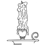Dibujo para colorear Dibujo De Candela Derretida Para Pintar Y Colorear