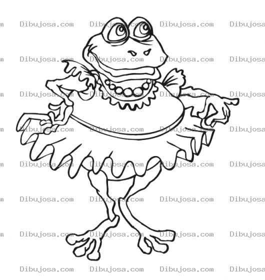 Dibujo para colorear Mamarana Dibujo De Rana Con Vestido Para Pintar Y Colorear A Mama Rana Senorarana