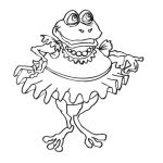 Dibujo para colorear Mamarana Dibujo De Rana Con Vestido Para Pintar Y Colorear A Mama Rana Senorarana