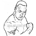 Dibujo para colorear Dwayne The Rock Johnson Colouring Page
