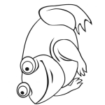 Dibujo para colorear Dibujo De Sapo Feliz Para Colorear