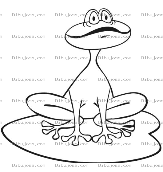 Dibujo para colorear Rana Cuello Largo Para Pintar Y Colorear dibujo de ranajirafa jirafarana
