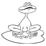 Dibujo para colorear Rana Cuello Largo Para Pintar Y Colorear dibujo de ranajirafa jirafarana