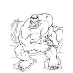 Dibujo para colorear Colorear a Hulk enojado