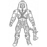 Dibujo para colorear Dibujo De Hombrerobot Amigo De He-man Que Destruia Las Rocas Con Su Cabeza Para Pintar Y Colorear A Maneface O Man-e-face Robothombre Cabeza De Acero