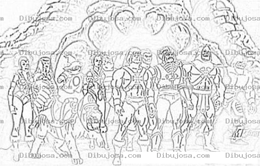 Dibujo para colorear Heman Y Los Amos Del Universo Para Pintar Y Colorear