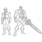 Dibujo para colorear Dibujo Del Principe Adams Y He-man Para Pintar Y Colorear A Heman Y Adams O Jiman Y El Principe Adam