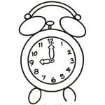 Dibujo para colorear Colorear reloj despertador