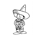 Dibujo para colorear Mexicanito Dibujo De Un Lindo Nino Mexicano Para Pintar Y Colorear Un Chavito De Mexico Con Sombrero Charrito