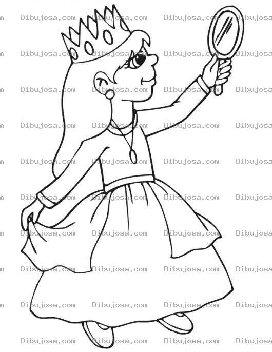 Dibujo para colorear Dibujo De Princesita De 7 Anos Para Pintar Y Colorear Nina Princesa