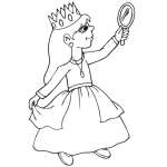 Dibujo para colorear Dibujo De Princesita De 7 Anos Para Pintar Y Colorear Nina Princesa