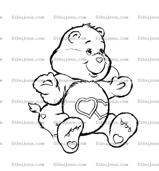 Dibujo para colorear Colorear osito carinosito