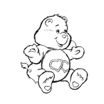 Dibujo para colorear Colorear osito carinosito