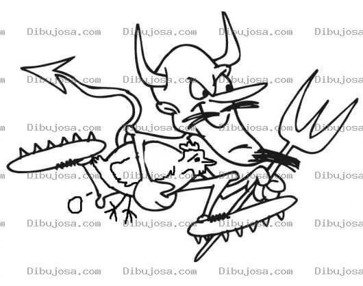 Dibujo para colorear Juan 10:10 Dibujo Del Diablo Ladron Robandose Una Gallina Para Pintar Y Colorear Al Diabloladron Que Solo Viene A Robar Matar Y Destruir Segun Juan 10:10
