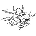 Dibujo para colorear Juan 10:10 Dibujo Del Diablo Ladron Robandose Una Gallina Para Pintar Y Colorear Al Diabloladron Que Solo Viene A Robar Matar Y Destruir Segun Juan 10:10