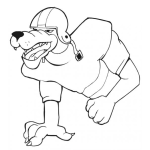 Dibujo para colorear Dibujo De Perro Con Casco Para Pintar Y Colorear