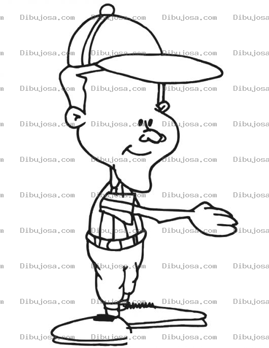 Dibujo para colorear Dibujo De Arbitro De Beisbol Para Pintar Y Colorear