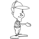 Dibujo para colorear Dibujo De Arbitro De Beisbol Para Pintar Y Colorear