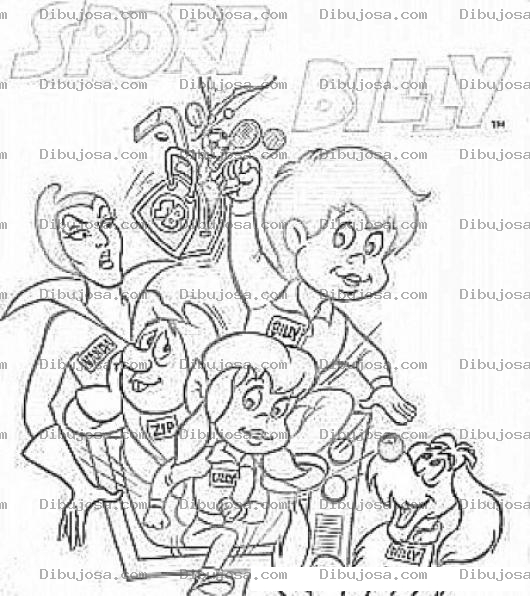 Dibujo para colorear Sport Billy Y Su Maleta Magica Para Pintar Y Colorear
