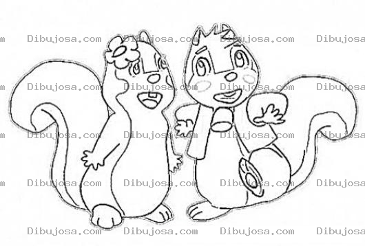 Dibujo para colorear Baneryflapi Dibujo De Banner Y Flappy Las Ardillitas De Canal 5 Para Pintar Y Colorear