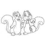 Dibujo para colorear Baneryflapi Dibujo De Banner Y Flappy Las Ardillitas De Canal 5 Para Pintar Y Colorear
