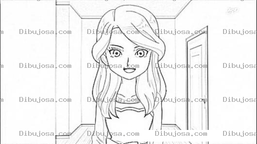 Dibujo para colorear Dibujo Manga De Chica Oficinista Para Pintar Y Colorear
