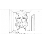 Dibujo para colorear Dibujo Manga De Chica Oficinista Para Pintar Y Colorear