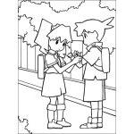 Dibujo para colorear Dibujo De Amigos Del Colegio Para Pintar Y Colorear