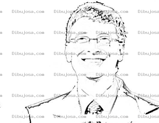 Dibujo para colorear Colorear a Bill Gates