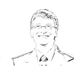 Dibujo para colorear Colorear a Bill Gates