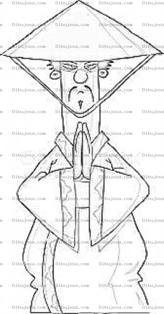 Dibujo para colorear Dibujo De Chinito Concentrado Para Pintar Y Colorear