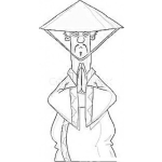Dibujo para colorear Dibujo De Chinito Concentrado Para Pintar Y Colorear