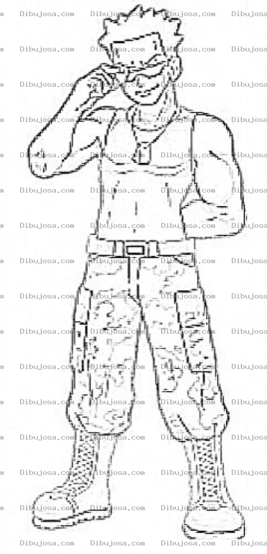 Dibujo para colorear Dibujo De Gail Marin De Street Fighter Para Pintar Y Colorear Peleador Gringo De Steetfighter