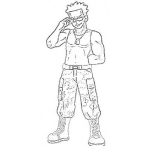 Dibujo para colorear Dibujo De Gail Marin De Street Fighter Para Pintar Y Colorear Peleador Gringo De Steetfighter