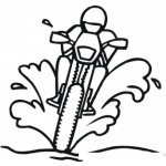 Dibujo para colorear Colorear Moto