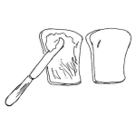 Dibujo para colorear Pan Con Margarina Para Pintar Y Colorear